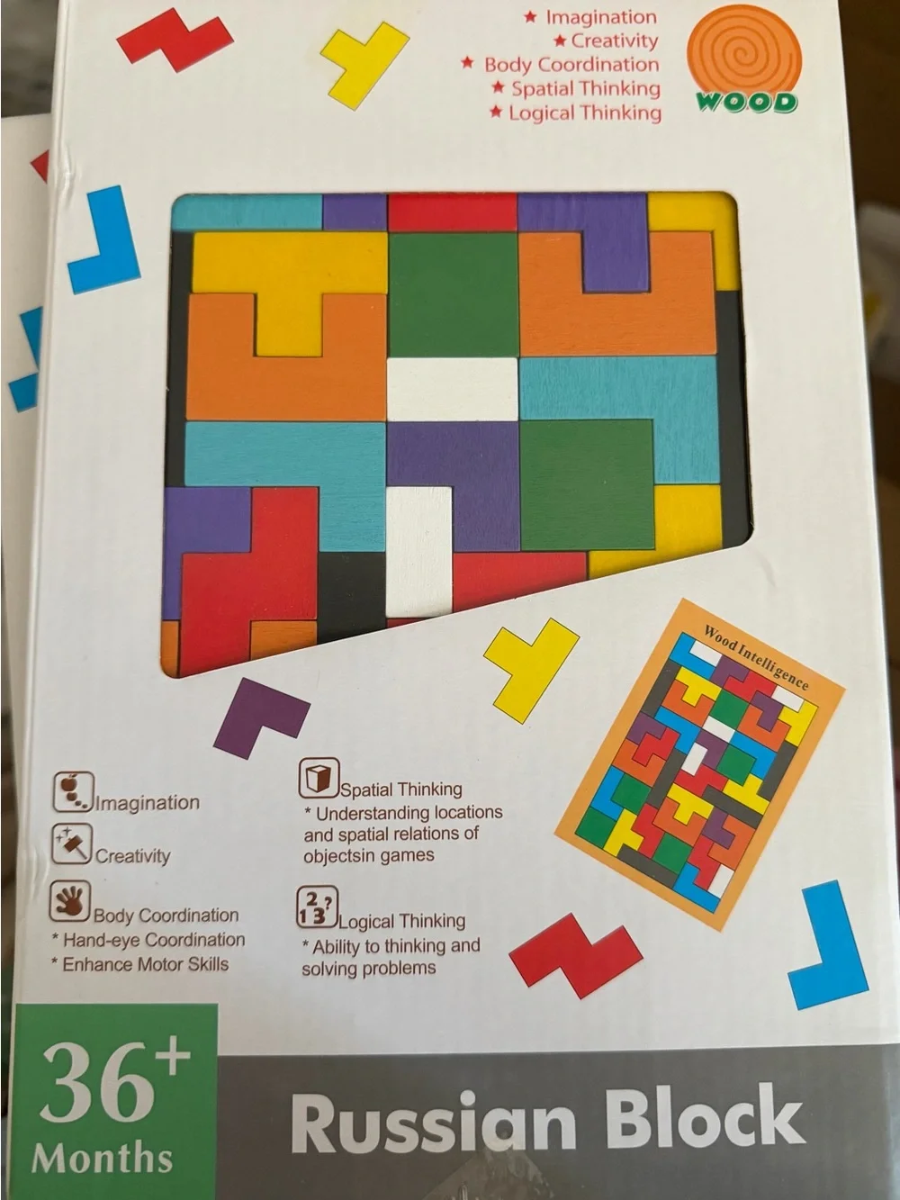 Wood Russian Block Puzzle - Multicolor Kids Puzzle Game